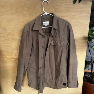 Frank & Oak Brown Casual Button Down Shirt